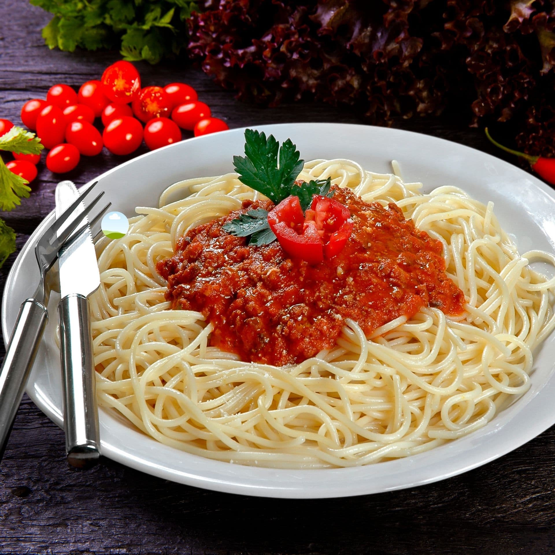 Massa com molho vermelho